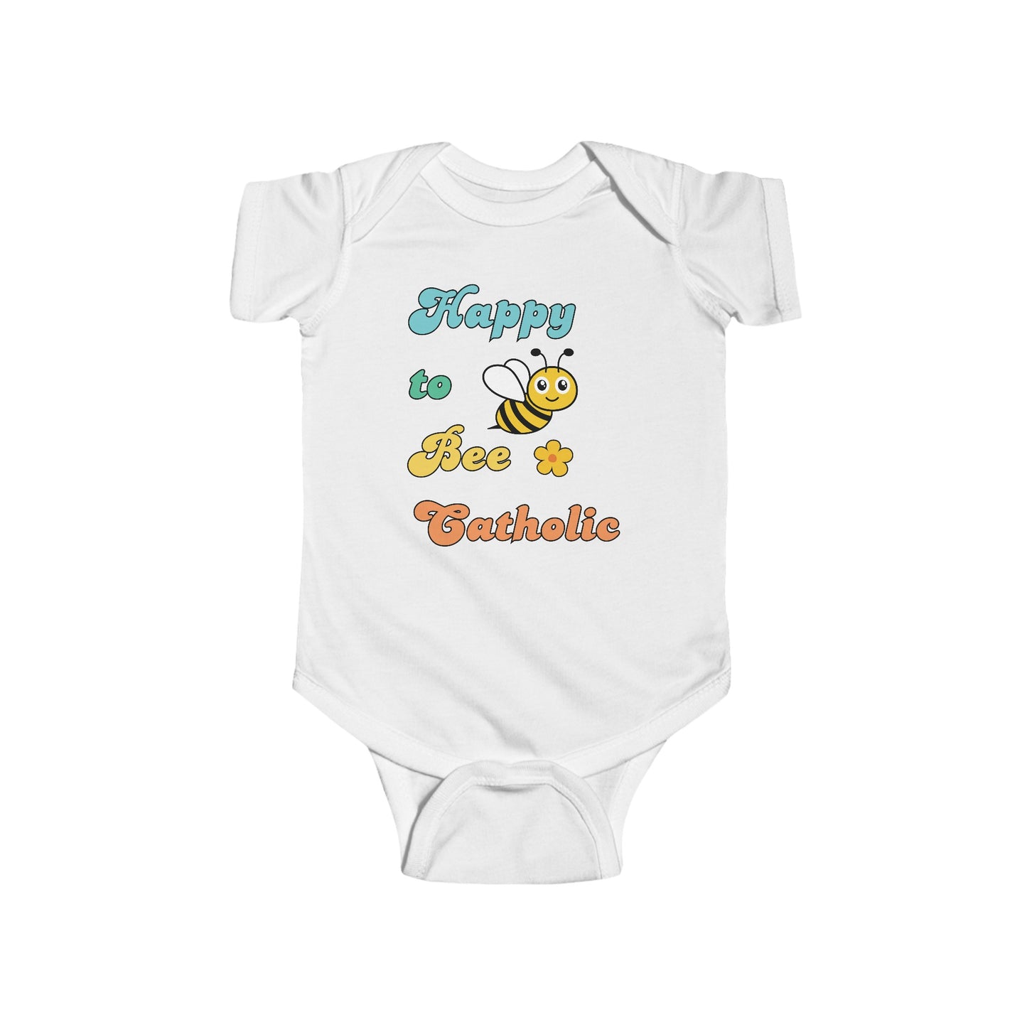 Happy to Bee Catholic | Boy & Girl Bodysuit