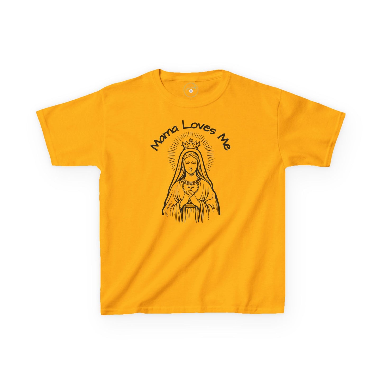 Mama Loves Me—Our Lady Queen of Heaven | Big Kids Tee
