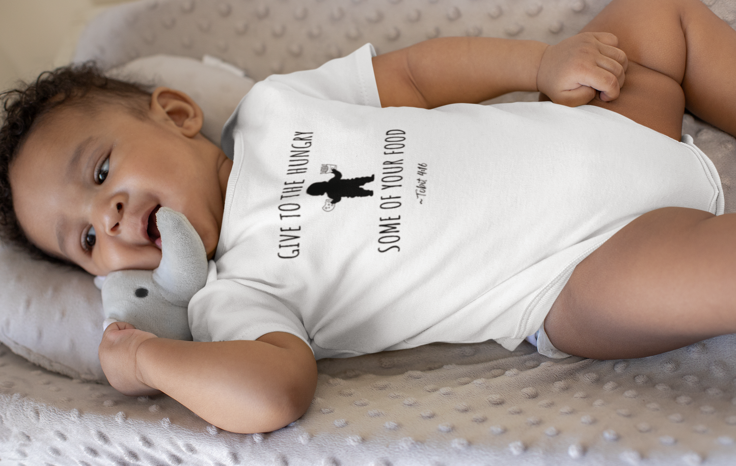 Give to the Hungry Some of Your Food | Boy & Girl Bodysuit