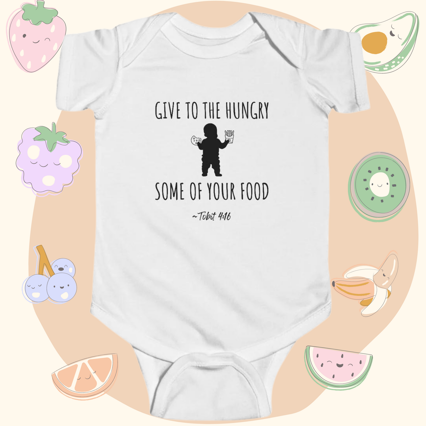 Give to the Hungry Some of Your Food | Boy & Girl Bodysuit