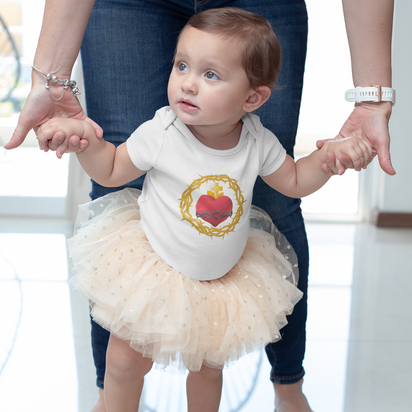 Sacred Heart of Jesus | Boy & Girl Bodysuit