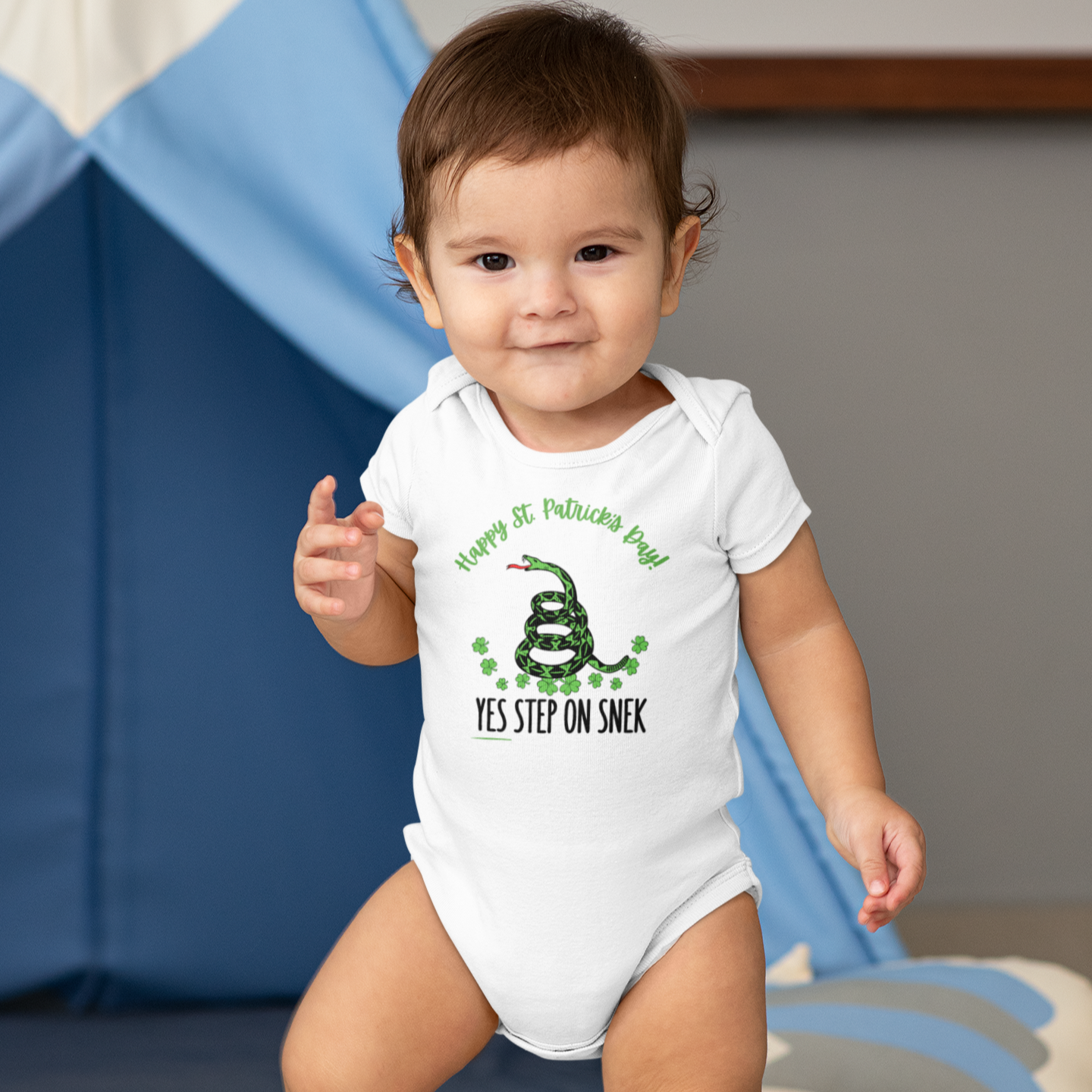 Yes Step on Snek - St. Patrick's Day | Boy & Girl Bodysuit