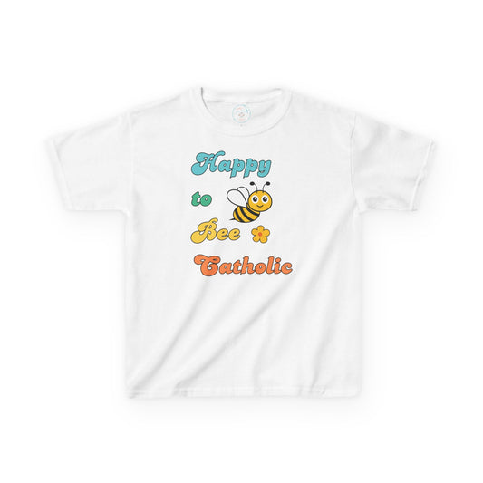 Happy to Bee Catholic | Big Kids Tee
