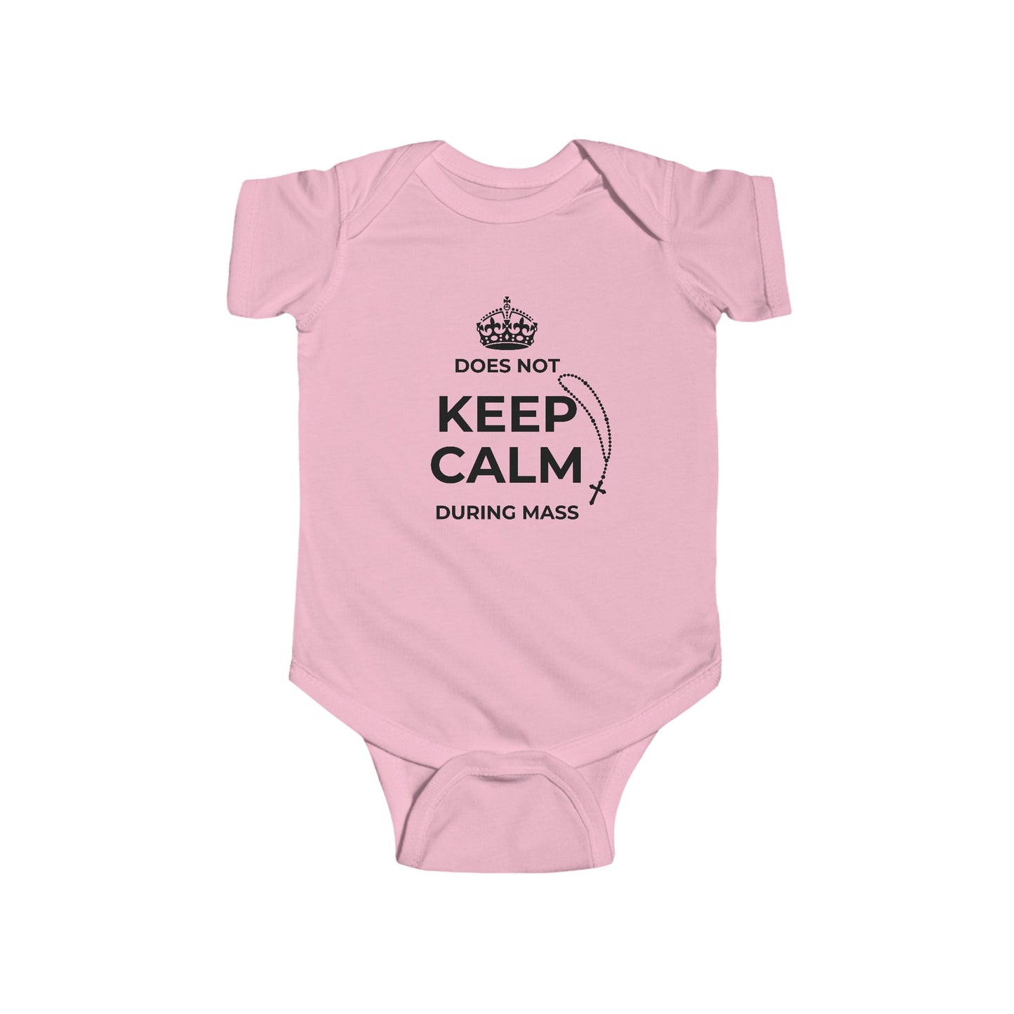 Does Not Keep Calm During Mass | Boy & Girl Bodysuit