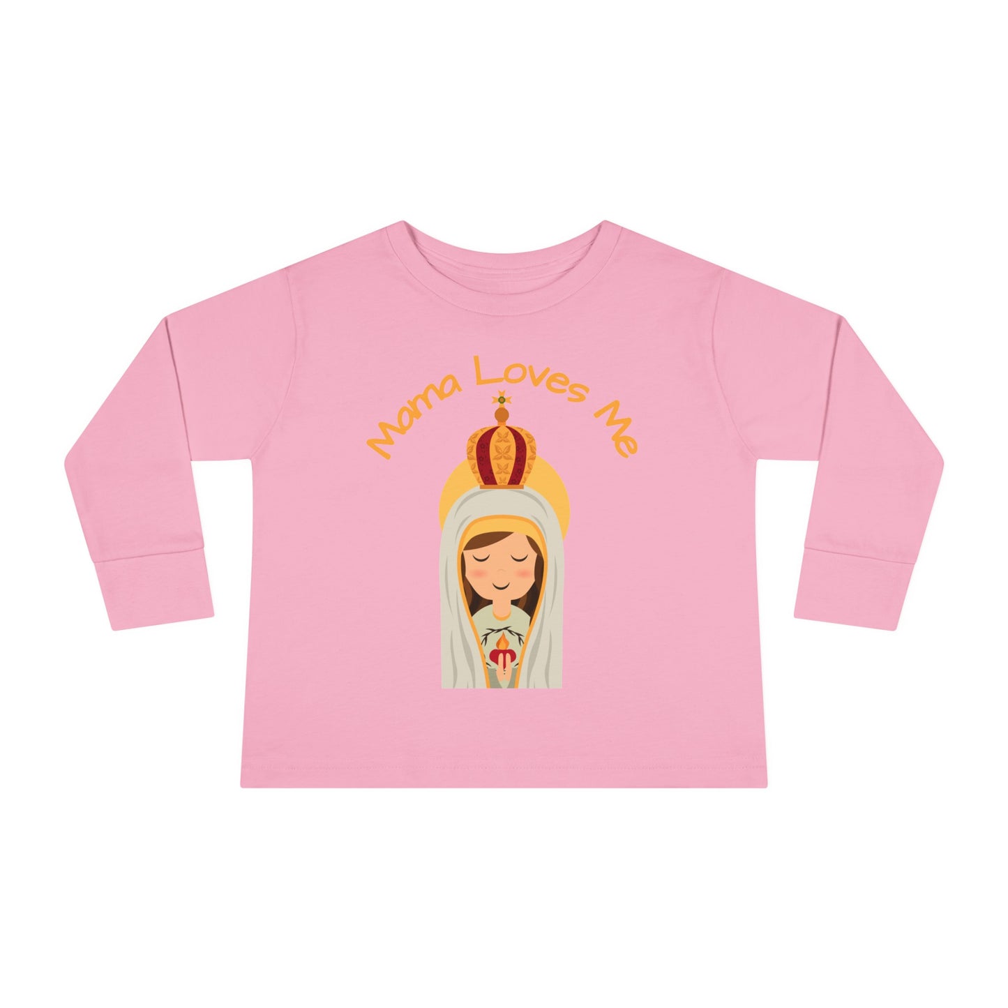 Mama Loves Me—Our Lady of Fatima | Boy & Girl Toddler Long Sleeve T-Shirt