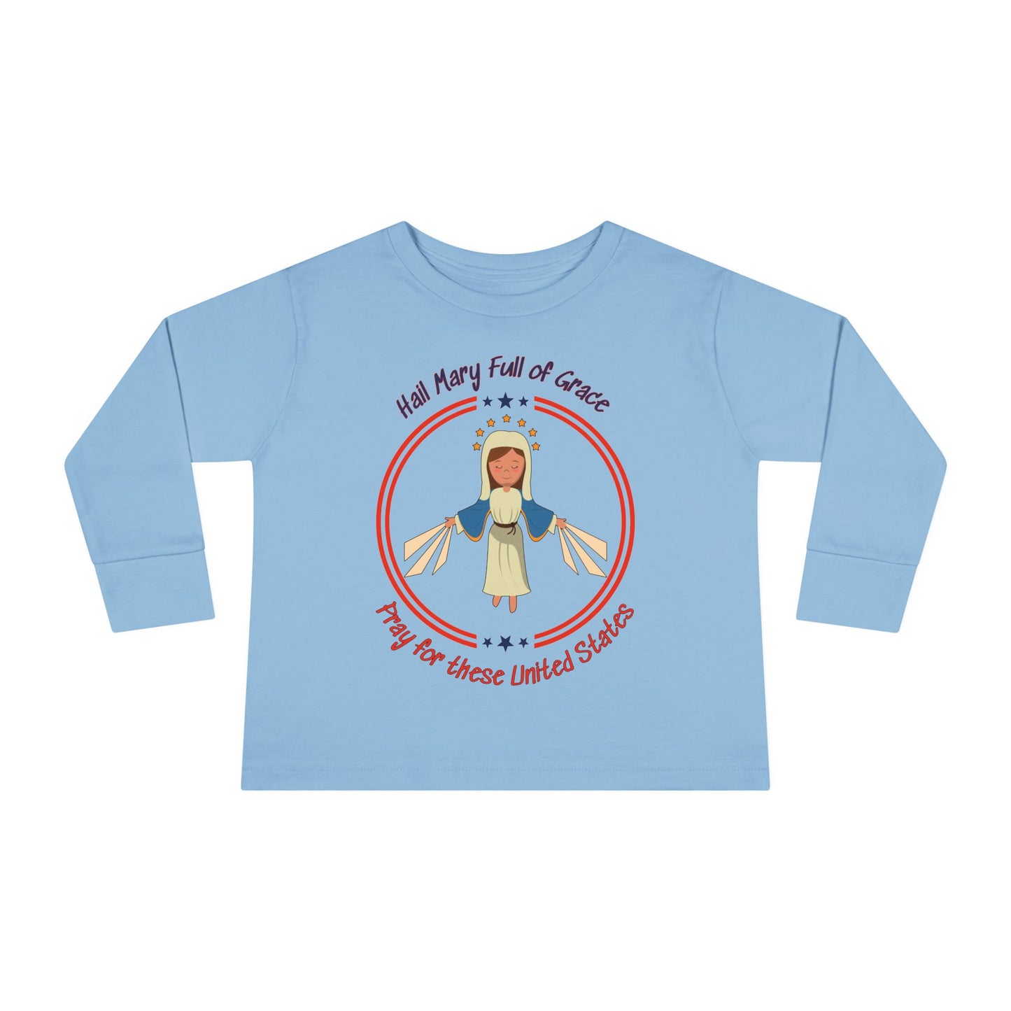 Immaculate Conception - Patroness of the USA  | Boy & Girl Toddler Long Sleeve T-Shirt