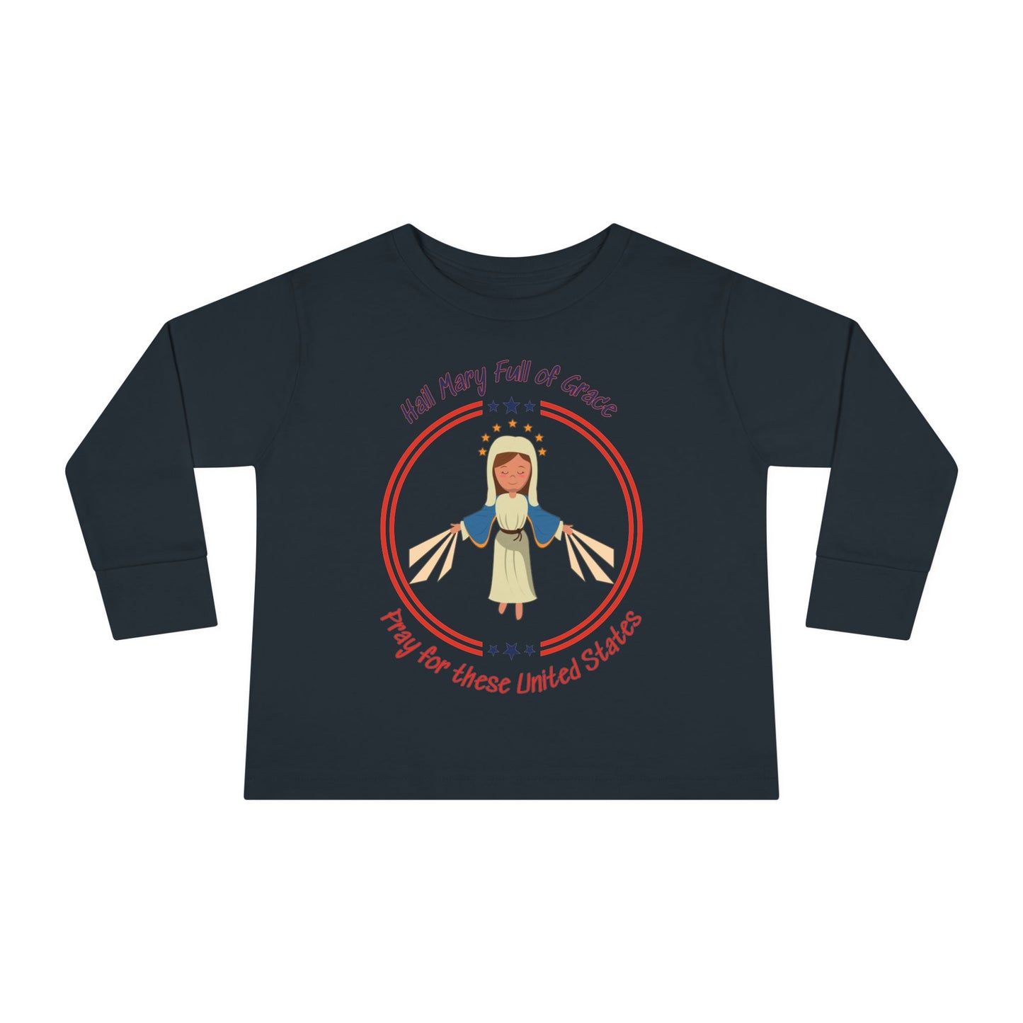 Immaculate Conception - Patroness of the USA  | Boy & Girl Toddler Long Sleeve T-Shirt