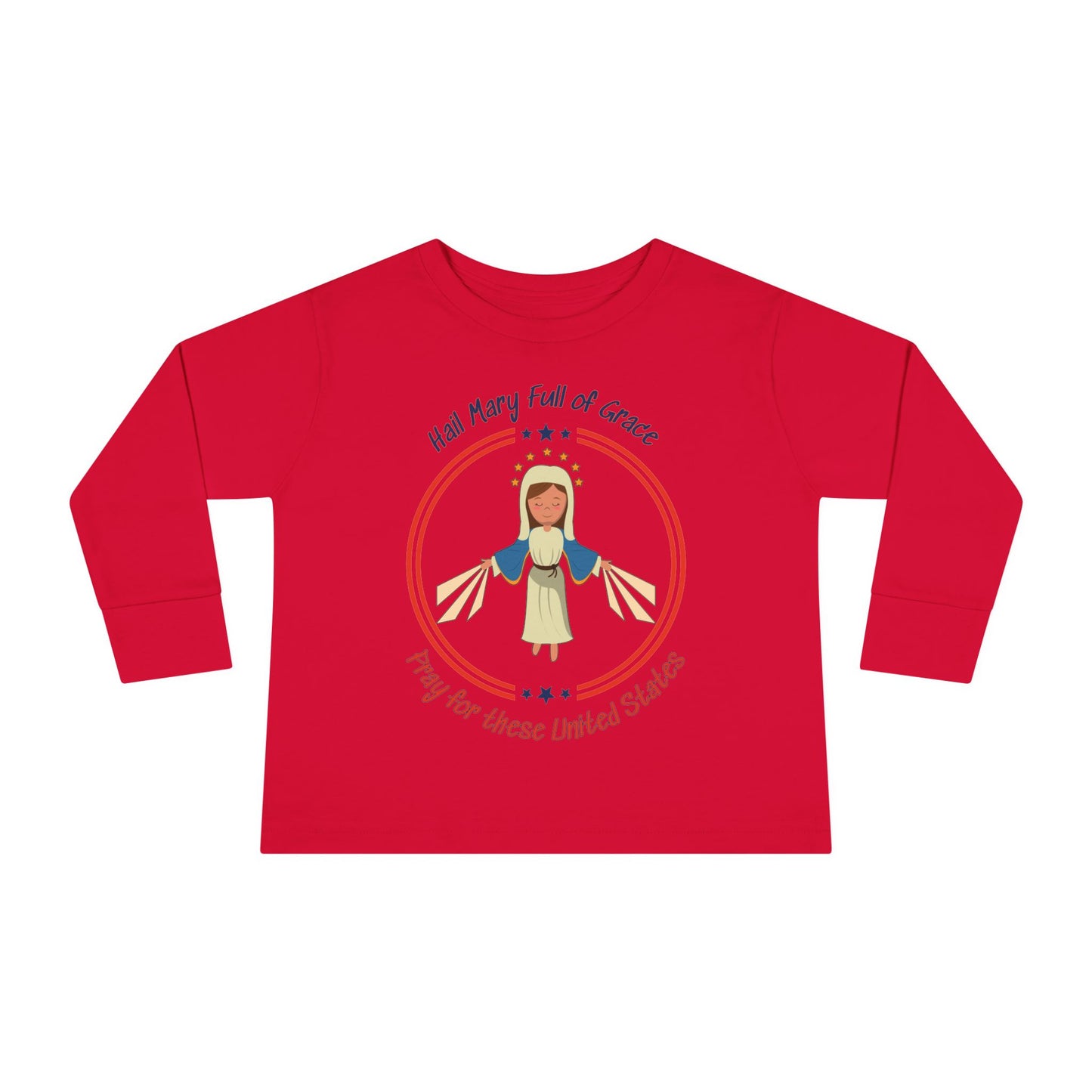 Immaculate Conception - Patroness of the USA  | Boy & Girl Toddler Long Sleeve T-Shirt