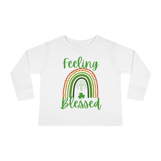 Feeling Blessed - St. Patrick's Day  | Boy & Girl Toddler Long Sleeve T-Shirt