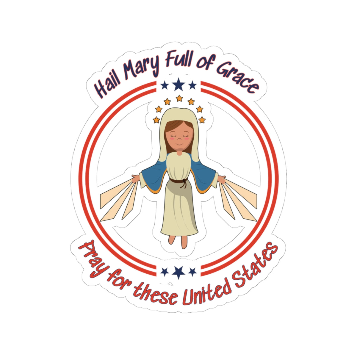 Immaculate Conception - Patroness of the USA | Kiss-Cut Sticker