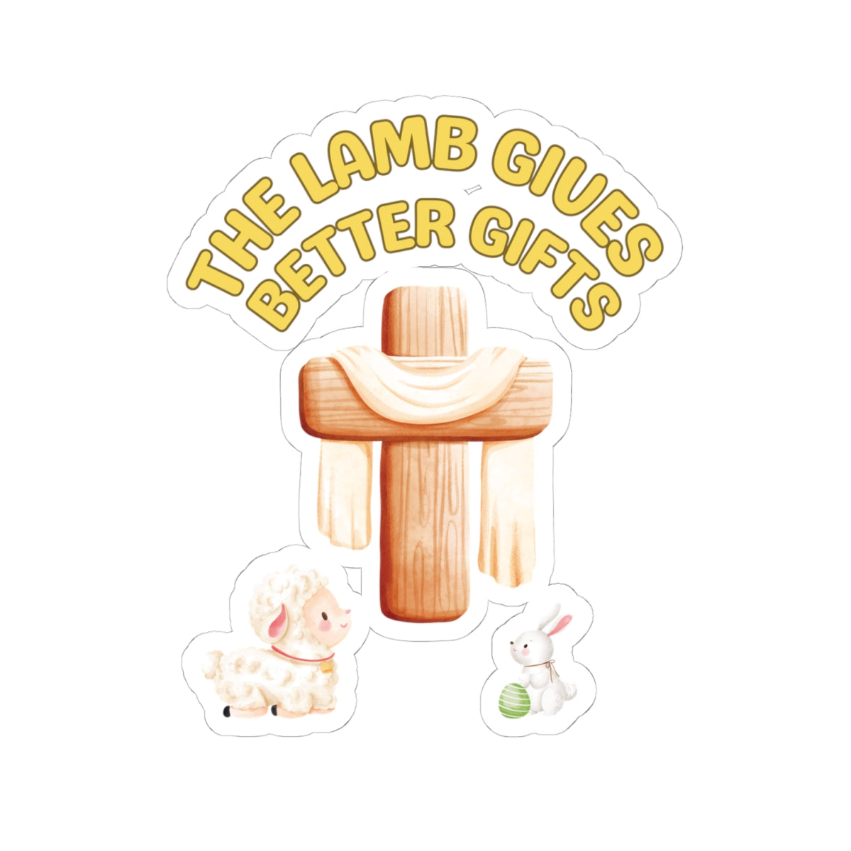 Lamb Gives Better Gifts - Easter | Kiss-Cut Sticker
