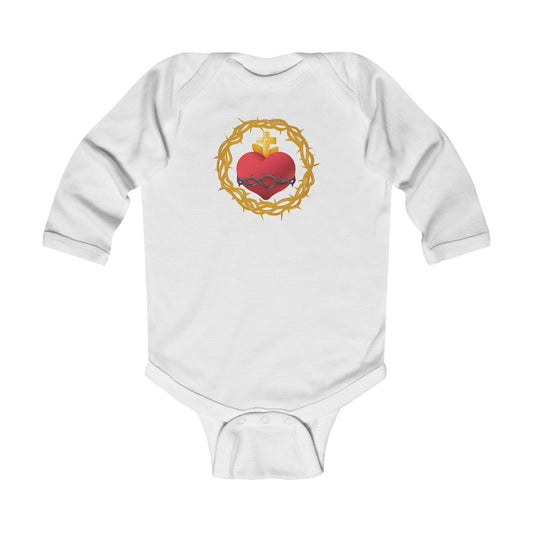 Sacred Heart of Jesus | Boy & Girl Long Sleeve Bodysuit