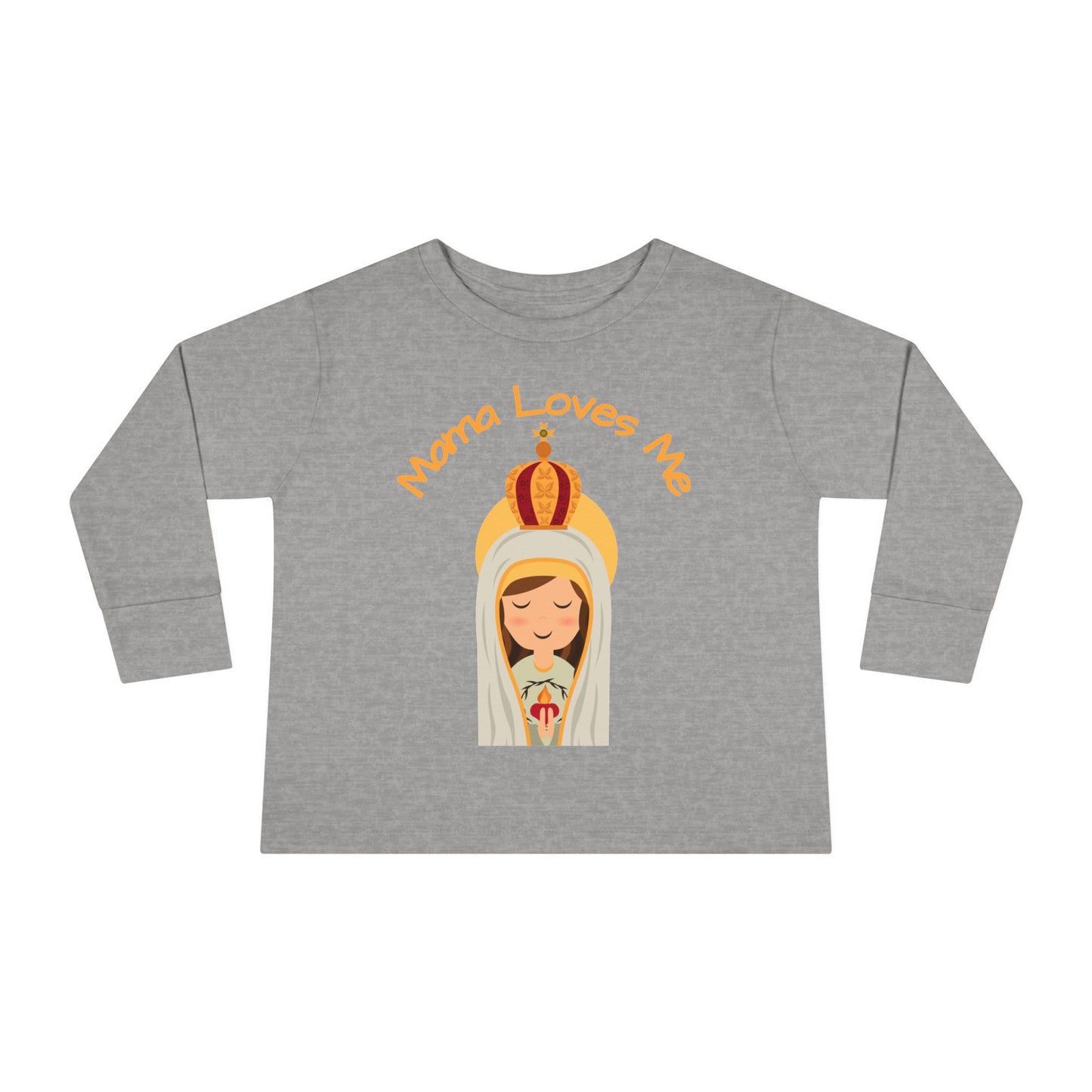 Mama Loves Me—Our Lady of Fatima | Boy & Girl Toddler Long Sleeve T-Shirt
