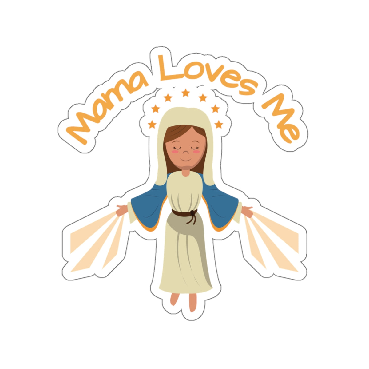Mama Loves Me | Immaculate Conception | Kiss-Cut Sticker